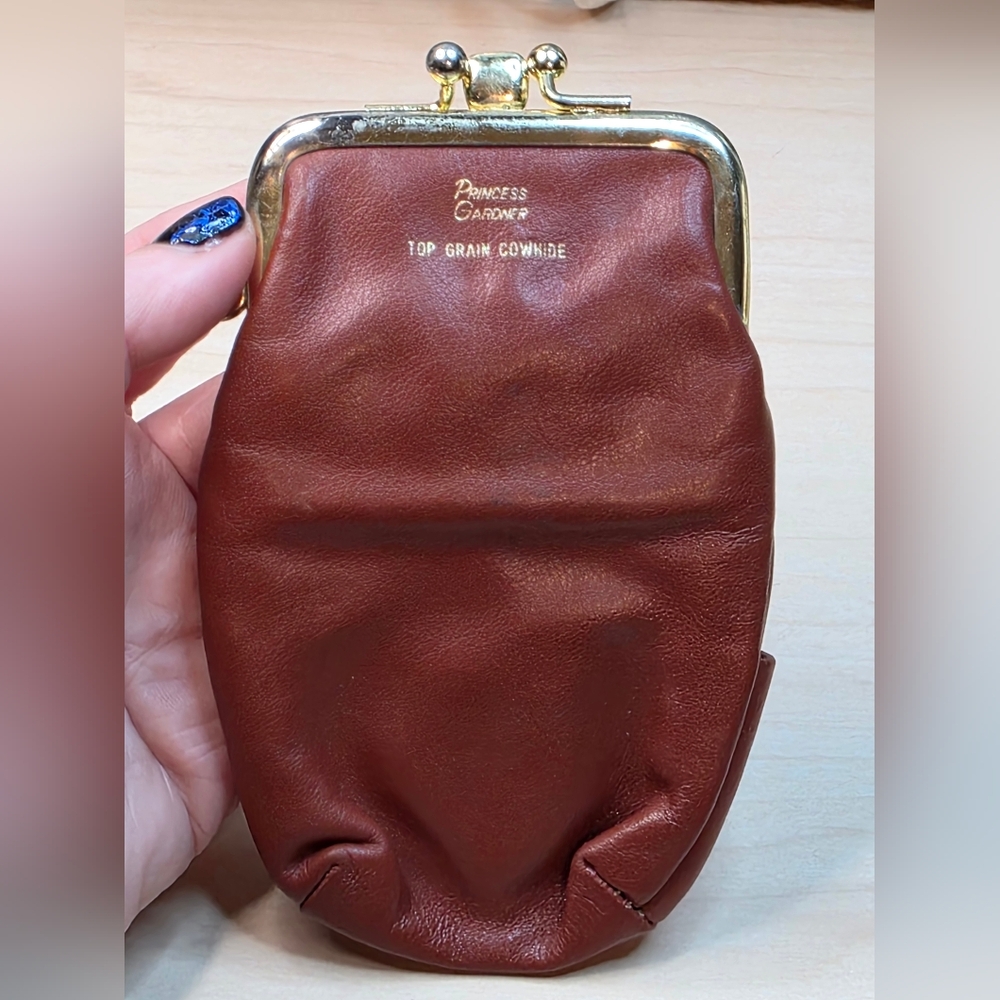 Vintage Cowhide Leather Cigarette Case Princess Gardner Snap Top EUC!